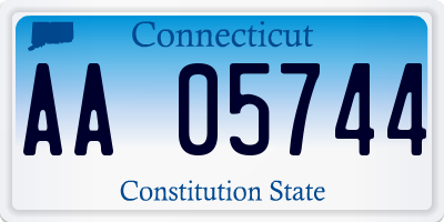 CT license plate AA05744