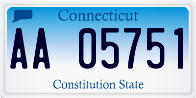 CT license plate AA05751