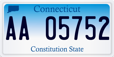 CT license plate AA05752