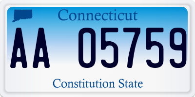 CT license plate AA05759