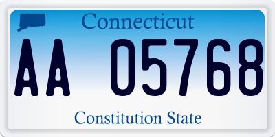 CT license plate AA05768
