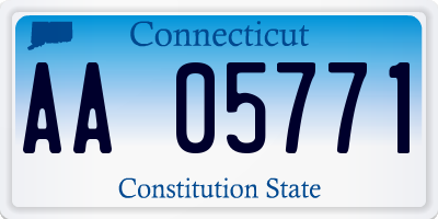 CT license plate AA05771