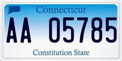 CT license plate AA05785