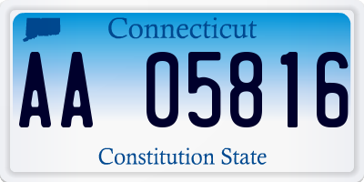 CT license plate AA05816