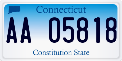 CT license plate AA05818