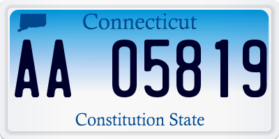 CT license plate AA05819