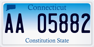 CT license plate AA05882