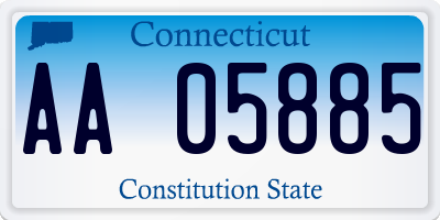 CT license plate AA05885