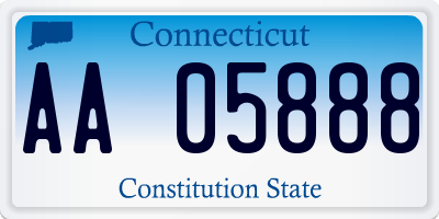 CT license plate AA05888