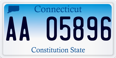 CT license plate AA05896