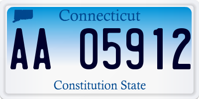 CT license plate AA05912