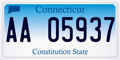 CT license plate AA05937
