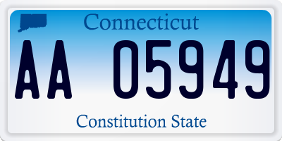 CT license plate AA05949