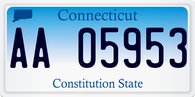 CT license plate AA05953