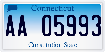 CT license plate AA05993
