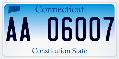 CT license plate AA06007