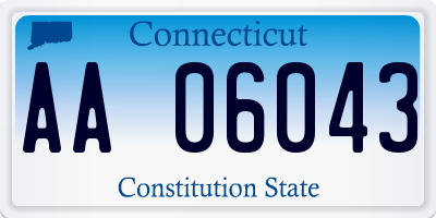 CT license plate AA06043