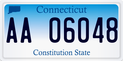 CT license plate AA06048
