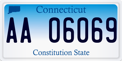 CT license plate AA06069
