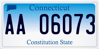 CT license plate AA06073