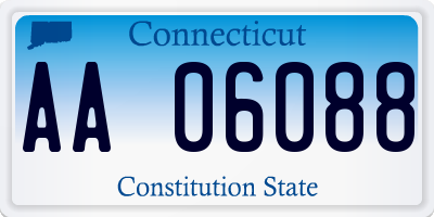 CT license plate AA06088