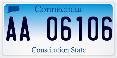CT license plate AA06106