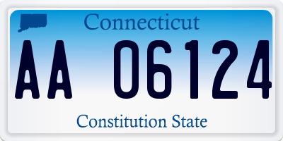 CT license plate AA06124