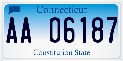 CT license plate AA06187