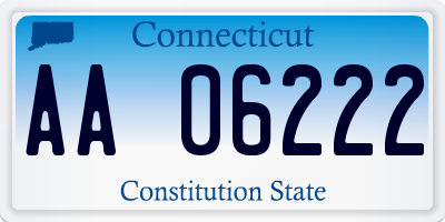 CT license plate AA06222