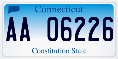 CT license plate AA06226