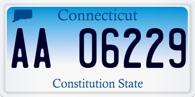 CT license plate AA06229