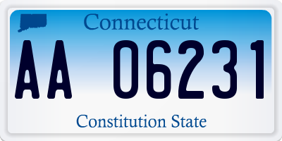 CT license plate AA06231
