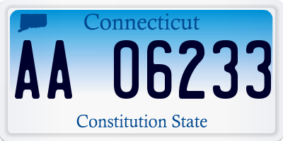 CT license plate AA06233