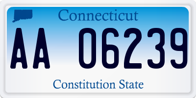 CT license plate AA06239