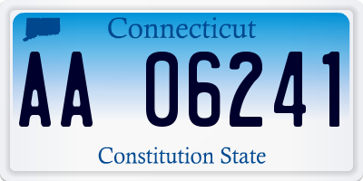 CT license plate AA06241