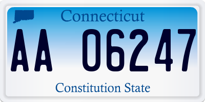 CT license plate AA06247