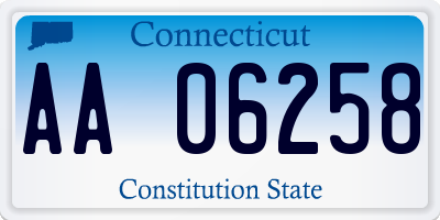CT license plate AA06258