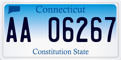 CT license plate AA06267