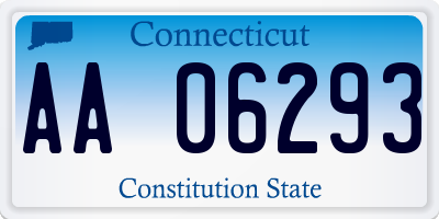 CT license plate AA06293