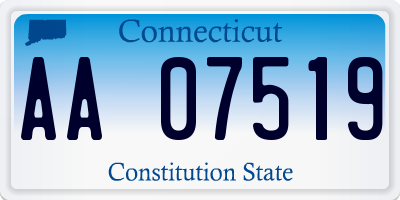 CT license plate AA07519