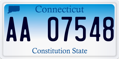 CT license plate AA07548