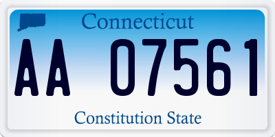 CT license plate AA07561