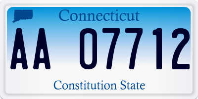CT license plate AA07712