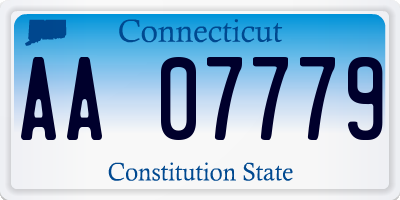 CT license plate AA07779