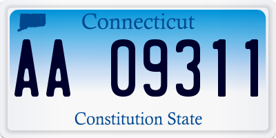 CT license plate AA09311