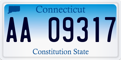 CT license plate AA09317
