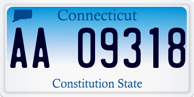 CT license plate AA09318