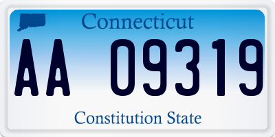 CT license plate AA09319