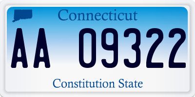 CT license plate AA09322