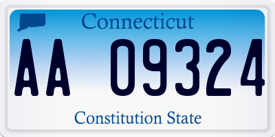 CT license plate AA09324